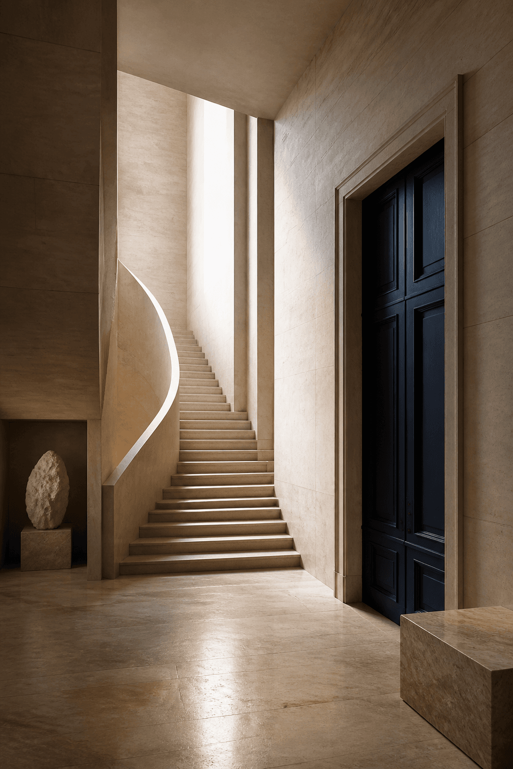 Limestone mimari galeri ve merdiven